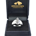 5 Ct Marquise Shape Black Diamond Solitaire Ring in 925 Sterling Silver - ZeeDiamonds