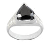 6 Ct Black Diamond Solitaire Ring in 925 Sterling Silver - ZeeDiamonds