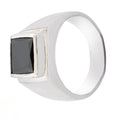 4.6 Ct Black Diamond Solitaire Ring in 925 Sterling Silver - ZeeDiamonds