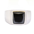 4.6 Ct Black Diamond Solitaire Ring in 925 Sterling Silver - ZeeDiamonds