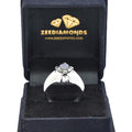 2.7 Ct Round Shape Black Diamond Solitaire Ring in 925 Sterling Silver - ZeeDiamonds