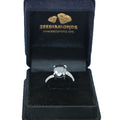 5.15 Ct Oval Cut Black Diamond with Diamond Accents Designer Ring - ZeeDiamonds