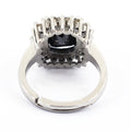 4.15 Carat Black Diamond Solitaire with Accents Designer Ring, Gift for Birthday - ZeeDiamonds