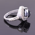 3.50 Carat Black Diamond with White Accents, Engagement, Wedding Gift Ring - ZeeDiamonds