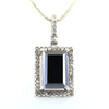 Rare 12 Ct Certified! Beautiful Black Diamond Pendant With Diamond Accents. Great Design
