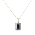 12 Ct, Black Diamond Solitaire Pendant With Diamond Accents - ZeeDiamonds