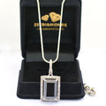 12 Ct, Black Diamond Solitaire Pendant With Diamond Accents - ZeeDiamonds