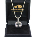 12 Ct Brilliant Cut Black Diamond Designer Pendant with Diamond Accents - ZeeDiamonds