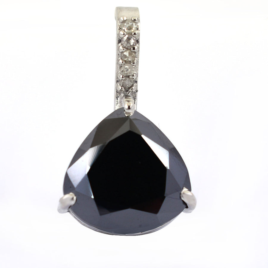 7.70 Ct, Black Diamond Designer Accents Pendant, Great Shine & Beautiful Look - ZeeDiamonds