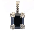 6 Ct, Black Diamond Solitaire Accents Pendant, Earth Mined Certified Diamond - ZeeDiamonds