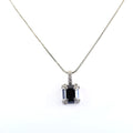 6 Ct, Black Diamond Solitaire Accents Pendant, Earth Mined Certified Diamond - ZeeDiamonds