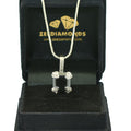 6 Ct, Black Diamond Solitaire Accents Pendant, Earth Mined Certified Diamond - ZeeDiamonds