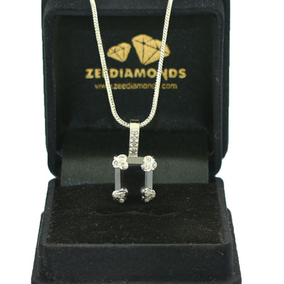 6 Ct, Black Diamond Solitaire Accents Pendant, Earth Mined Certified Diamond - ZeeDiamonds