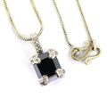 6 Ct, Black Diamond Solitaire Accents Pendant, Earth Mined Certified Diamond - ZeeDiamonds