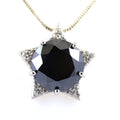 10 Ct, Black Diamond Solitaire Designer Accents Pendant, Great Shine & Luster - ZeeDiamonds