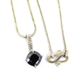 4 Ct, Black Diamond Solitaire Pendant With Diamond Accents - ZeeDiamonds