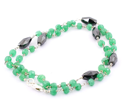 Black Diamond Wire Necklace 26 Inches-Free Studs, Wedding Gift, Gift For Wife - ZeeDiamonds