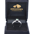 0.80 Ct AAA Certified Round Brilliant Cut Blue Diamond Solitaire Ring - ZeeDiamonds