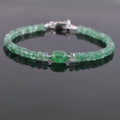 38.90 Ct, Stunning Emerald Gemstone Bracelet- GREAT DESIGN - ZeeDiamonds
