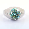 4.05 Ct Certified Stunning Blue Diamond Ring with Diamond Accents - ZeeDiamonds