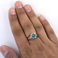 4.05 Ct Certified Stunning Blue Diamond Ring with Diamond Accents - ZeeDiamonds