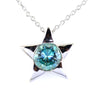 3.90 Ct AAA Certified Blue Diamond Solitaire Star Shape Pendant - ZeeDiamonds