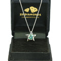 3.90 Ct AAA Certified Blue Diamond Solitaire Star Shape Pendant - ZeeDiamonds