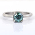 1.25 Ct AAA Certified Blue Diamond Solitaire Ring, Great Shine - ZeeDiamonds