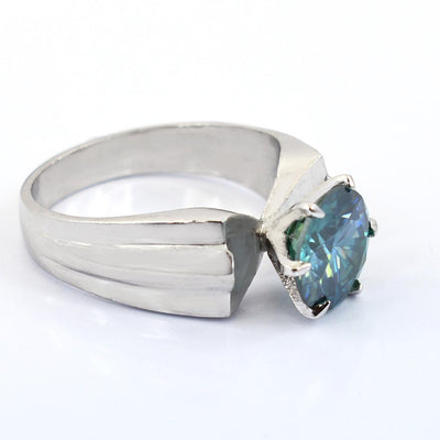 2.50 Ct AAA Certified Blue Diamond Solitaire Ring, Latest Design & Shine - ZeeDiamonds