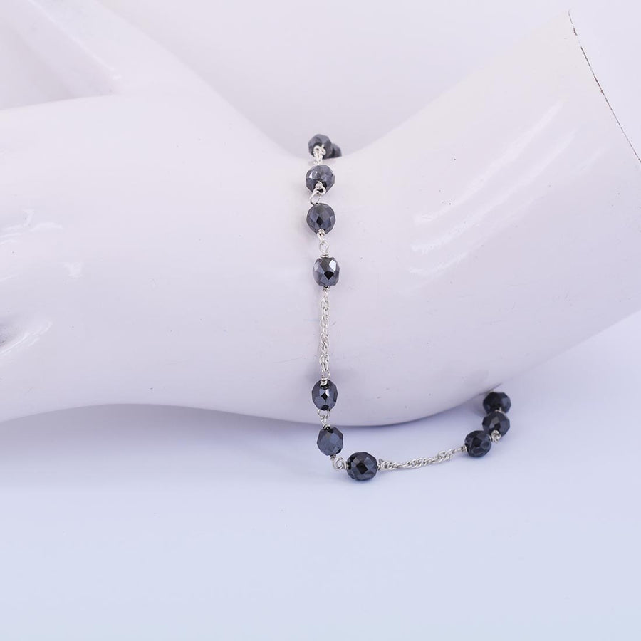 AAA Certified Black Diamond Chain Bracelet, Latest Design - ZeeDiamonds