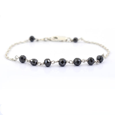 AAA Certified 5 mm Black Diamond Chain Bracelet, Anniversary Gift - ZeeDiamonds