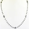 Handmade Black Diamonds Sterling Silver Wire Necklace! Amazing Collection & Great Shine , Certified! Free Diamond Studs.
