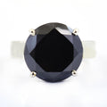 8 Carat, Black Diamond Solitaire Beautiful Ring, Gift for Wedding - ZeeDiamonds