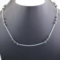 5mm-6mm AAA Certified Stunning Rough Black Diamond Chain Necklace - ZeeDiamonds