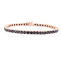 5 mm Black Diamond Tennis Bracelet in 925 Silver, 100% Certified - ZeeDiamonds