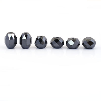 16.60 Ct 100% Certified Black Diamond Loose Beads- Earth Mined - ZeeDiamonds