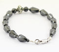 50 Ct Drum Cut Round Black Diamond Fancy Silver Moti Bracelet - ZeeDiamonds