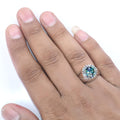 5.30 Ct AAA Certified Blue Diamond Solitaire Men's Ring, Heavy Design - ZeeDiamonds