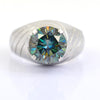 3.70 Ct AAA Certified Blue Diamond Solitaire Ring, Prong Setting - ZeeDiamonds