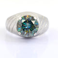 3.70 Ct AAA Certified Blue Diamond Solitaire Ring, Prong Setting - ZeeDiamonds