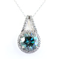 5 Certified Gorgeous Blue Diamond Pendant with Diamond Accents - ZeeDiamonds