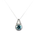 5 Certified Gorgeous Blue Diamond Pendant with Diamond Accents - ZeeDiamonds
