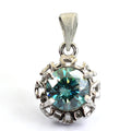 1.50 Ct AAA Certified Blue Diamond Solitaire Pendant, Great Shine - ZeeDiamonds