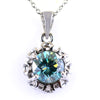 1.50 Ct AAA Certified Blue Diamond Solitaire Pendant, Great Shine - ZeeDiamonds