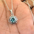 1.50 Ct AAA Certified Blue Diamond Solitaire Pendant, Great Shine - ZeeDiamonds