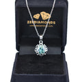 1.50 Ct AAA Certified Blue Diamond Solitaire Pendant, Great Shine - ZeeDiamonds