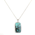 21.76 Ct Certified Turquoise Gemstone 100% Original Sterling Silver Designer Pendant - ZeeDiamonds