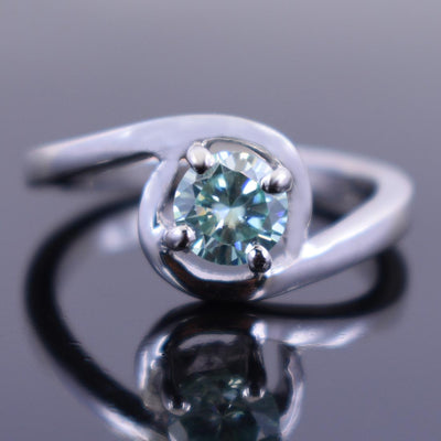 0.65 Ct AAA Certified Blue Diamond Solitaire Ring, New Collection - ZeeDiamonds