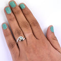 0.85 Ct Stylish Blue Diamond Solitaire Ring, AAA - Great Shine & Luster! - ZeeDiamonds