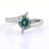 0.85 Ct AAA Certified Blue Diamond Solitaire Ring, Great Design - ZeeDiamonds